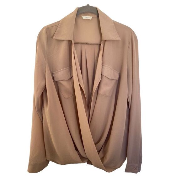 Tobi women’s open drape, front blouse, longsleeve Crossbody shirt, size small - Picture 3 of 5